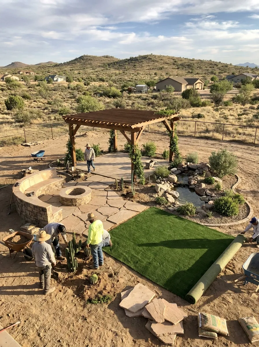 Home addition with outdoor living in Arizona