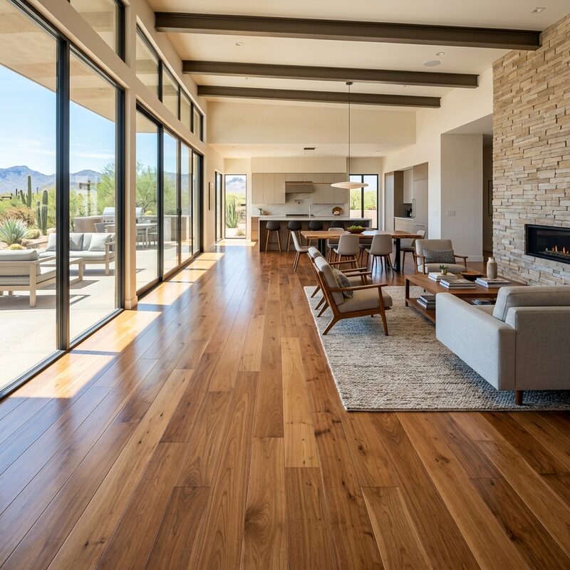Modern tile flooring in Scottsdale home by DYS Construction