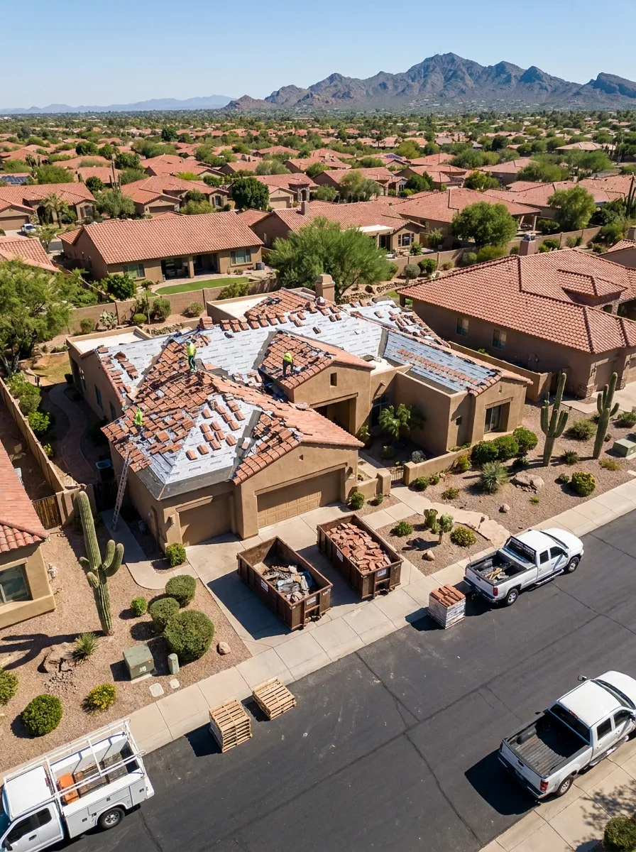 Tile roof repair by DYS Construction