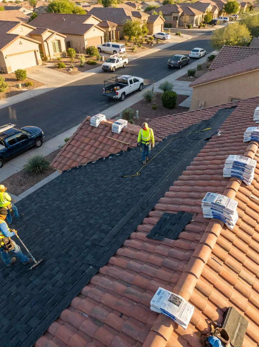 Tile roofing installation in Arizona