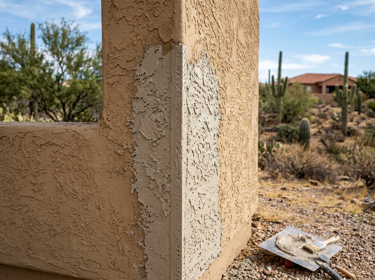 Stucco corner and edge repair detail
