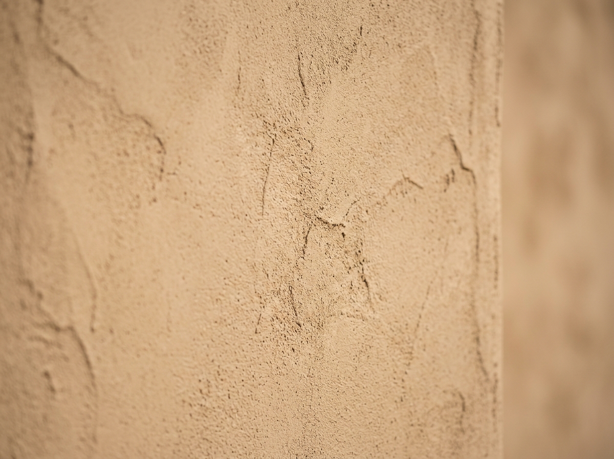 Stucco finish detail showing color matching and quality by DYS Construction